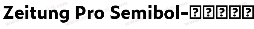 Zeitung Pro Semibol字体转换